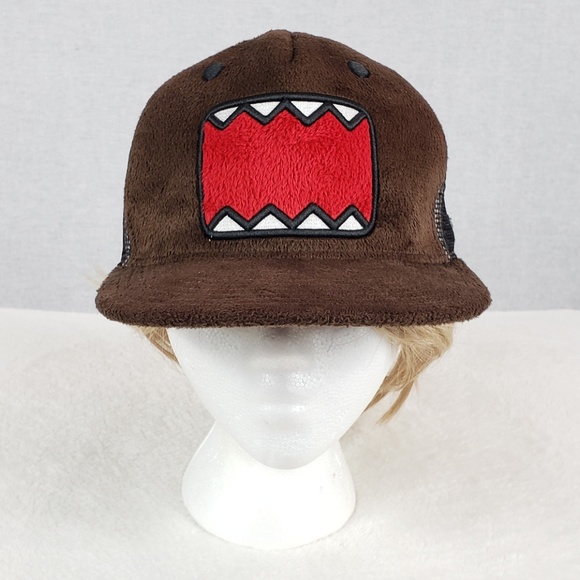 Domo Other - Domo furry fleece snapback cap brown and red